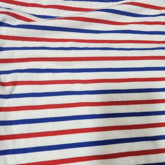 J Crew Red White Blue Oversized Striped Tee Size Small - Picture 16 of 16